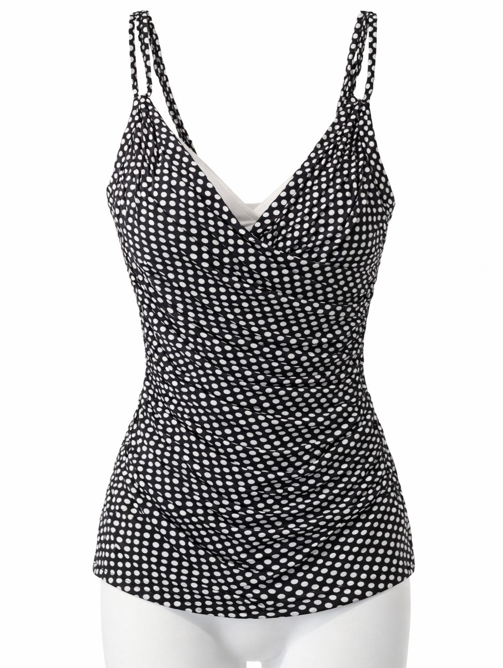 Magicsuit Black and White Polka Dot Swim Top